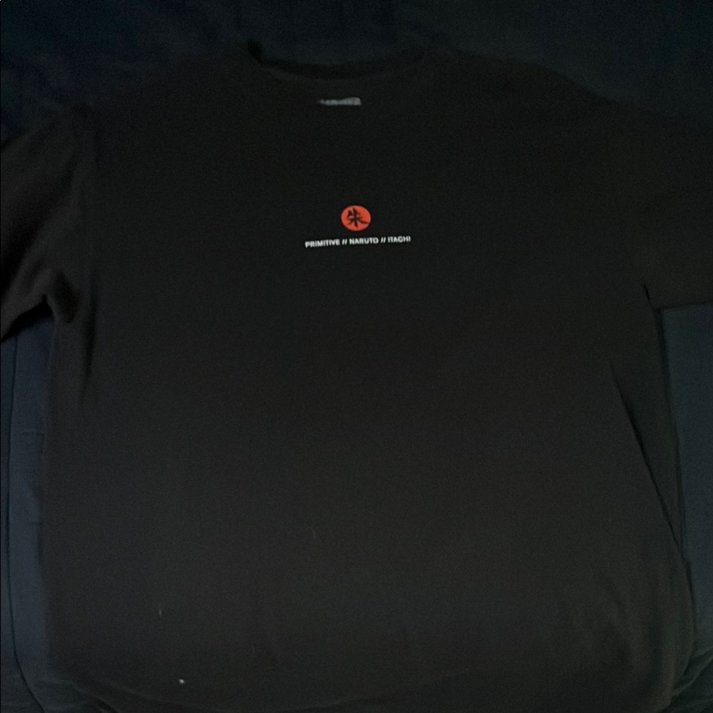 Primitive Black Short Sleeve Tee with Red Logo